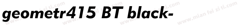 geometr415 BT black字体转换